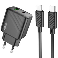 СЗУ Hoco CS23A Sunlight PD30W+QC3.0 (1USB-A/1C) + кабель Type-C to Type-C