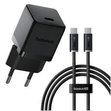 СЗУ Baseus Palm Fast Charger 30W (1USB-C) + кабель Type-C to Type-C (P10111605113-01)