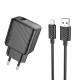 СЗУ Hoco CS21A Rich QC3.0 18W (1USB-A) + кабель USB to MicroUSB