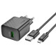 СЗУ Hoco CS21A Rich QC3.0 18W (1USB-A) + кабель USB to MicroUSB