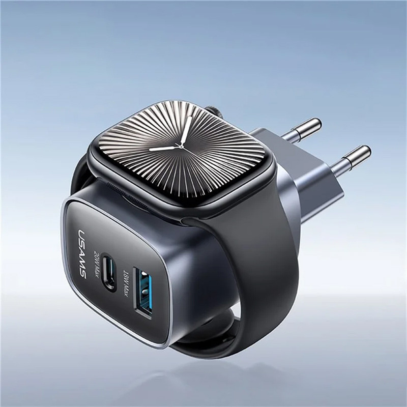 СЗУ Usams US-CC293 T67 Multifunctional iWatch Charger 20W (1USB-A/1C)