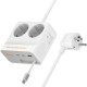 Удлинитель Hoco AC28 Descanso (PD45W/1C/3A/2xSocket) (2m)