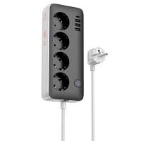 Удлинитель Hoco AC21 Sunlight 4-bit (1C/3A/4xSocket) (1.5m)