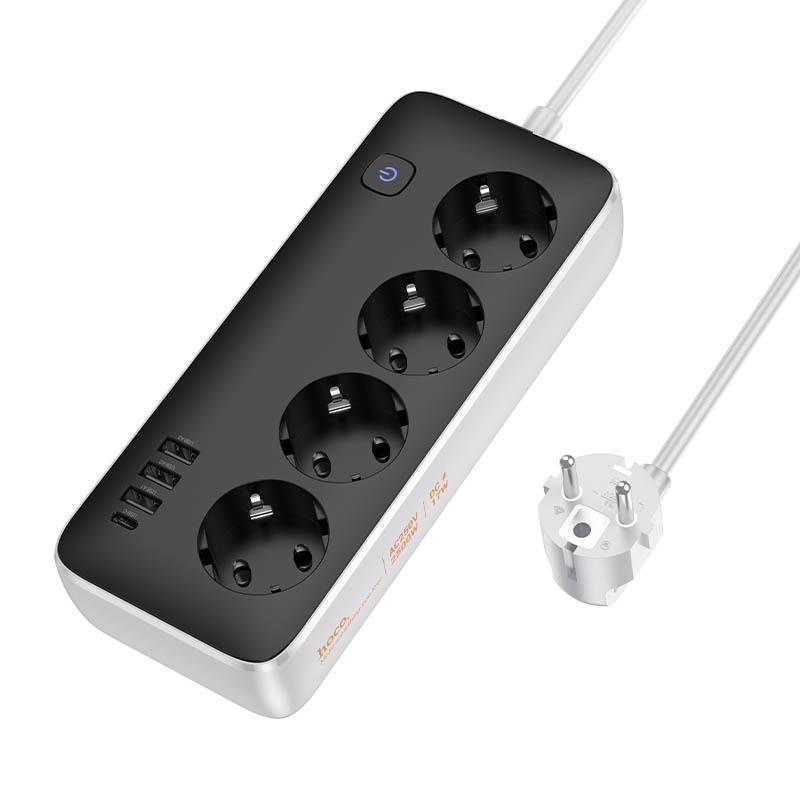 Удлинитель Hoco AC21 Sunlight 4-bit (1C/3A/4xSocket) (1.5m)