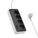 Удлинитель Hoco AC21 Sunlight 4-bit (1C/3A/4xSocket) (1.5m)