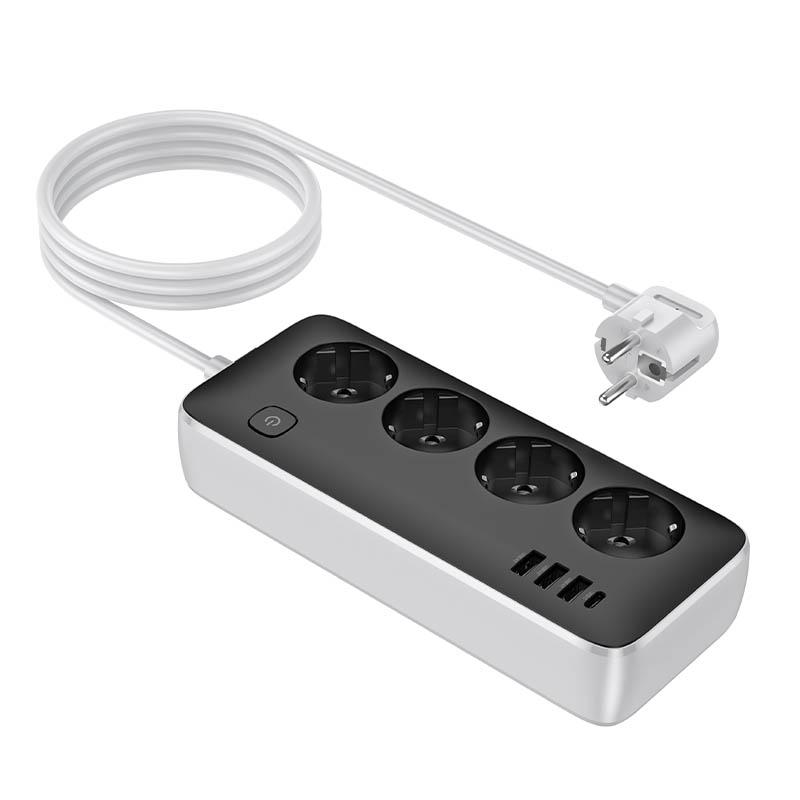 Удлинитель Hoco AC21 Sunlight 4-bit (1C/3A/4xSocket) (1.5m)