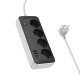 Удлинитель Hoco AC21 Sunlight 4-bit (1C/3A/4xSocket) (3m)