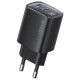 Уценка СЗУ Usams US-CC229 GaN Digital Display XC Ser. 30W (1USB-A/1C)