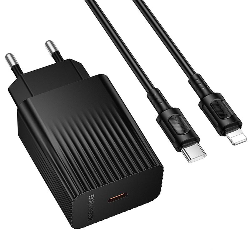 СЗУ Borofone BAS73A Source PD20W (1USB-C) + кабель Type-C to Lightning
