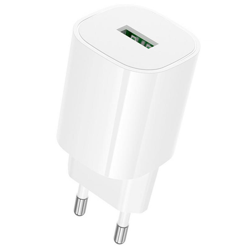 СЗУ Borofone BA102A Pudding QC3.0 (1USB-A) + кабель USB to Type-C