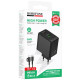 СЗУ Borofone BAS17A Erudite PD65W+QC3.0 (1USB-A/1C) + кабель Type-C to Type-C