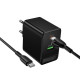 СЗУ Borofone BAS17A Erudite PD65W+QC3.0 (1USB-A/1C) + кабель Type-C to Type-C