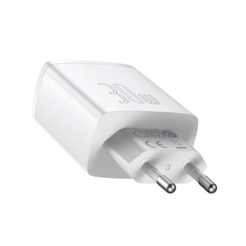 МЗП Baseus Compact Quick Charger 30W QC+ PD (1Type-C + 2USB) black