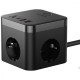 Мережевий фільтр Baseus PowerCombo Cube Power Strip 3xAC+2xUSB+2xType-C 30W (1.5m) black