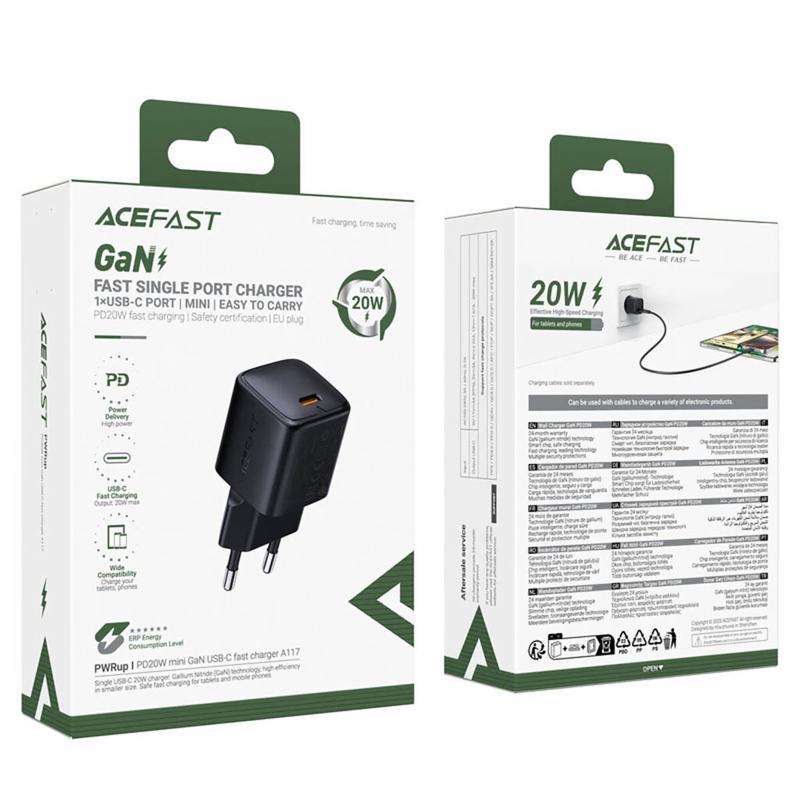 СЗУ Acefast A117 mini PD20W GaN (1USB-C)