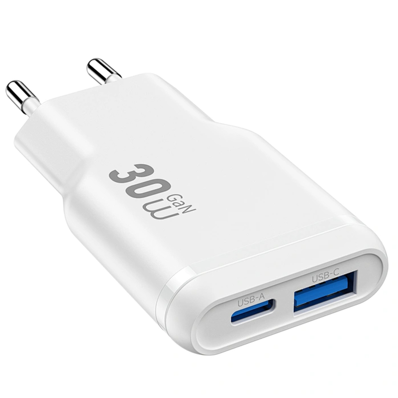 СЗУ WIWU G033 Essen PD30W+QC3.0 GaN (1USB-A/1C)