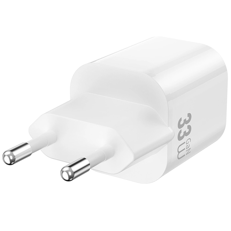 СЗУ WIWU G018 Cube PD33W+QC3.0 GaN (1USB-A/1C) + кабель Type-C to Lightning