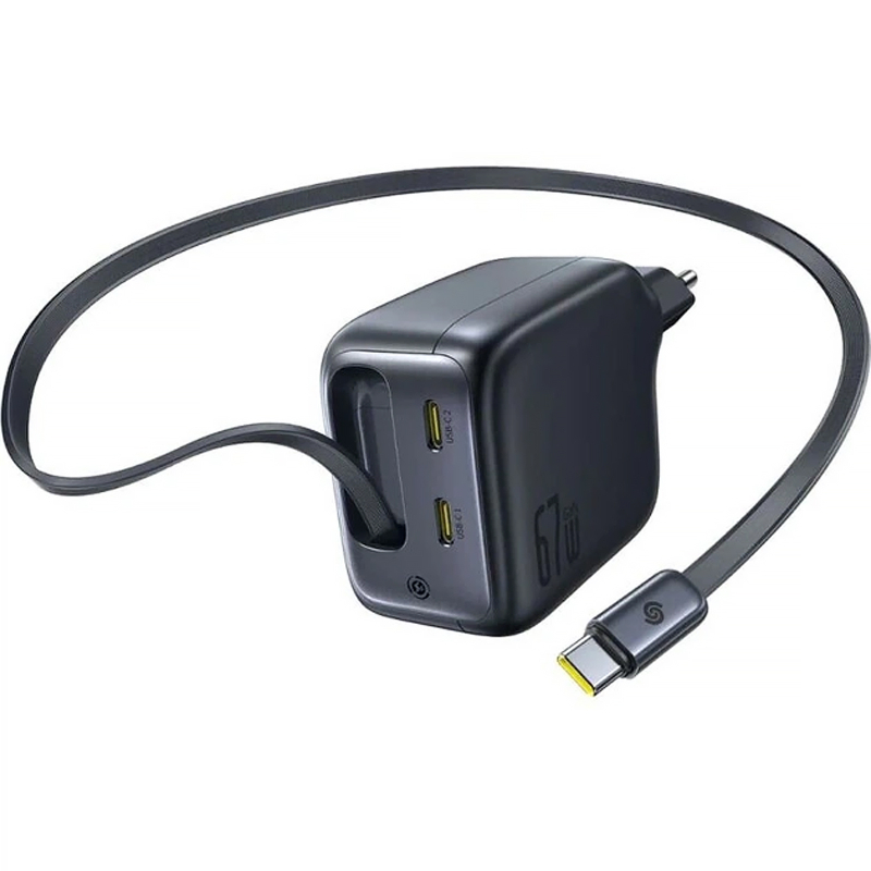 СЗУ Baseus EnerCore CJ11 PD67W with retractable cable (3USB-C) (E0121E)