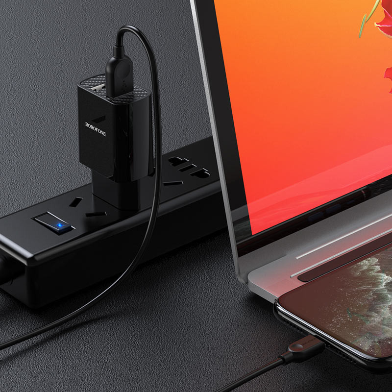 СЗУ Borofone BA53A Powerway (2USB/2.1A) + Lightning