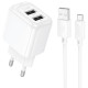 СЗУ Hoco CS51A Surplus (2USB-A) + кабель USB to MicroUSB