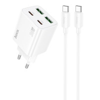 СЗУ Hoco N56 Fundador PD30W four-port (2C2A) + Type-C to Type-C