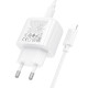 СЗУ Hoco CS55A Surplus PD30W+QC3.0 (1USB-A/1C) + кабель Type-C to Lightning