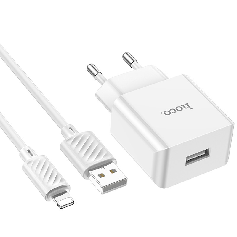 СЗУ Hoco C106A Leisure 10.5W (1USB-A) + кабель USB to Lightning