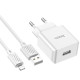 СЗУ Hoco C106A Leisure 10.5W (1USB-A) + кабель USB to Lightning