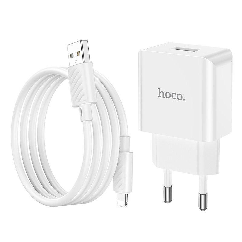 СЗУ Hoco C106A Leisure 10.5W (1USB-A) + кабель USB to Lightning