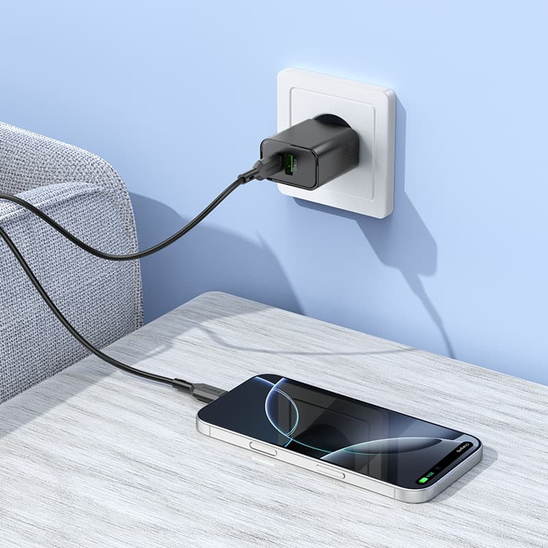 СЗУ Borofone BA88A Navy PD20W+QC3.0 (1USB-A/1C)