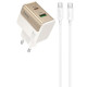 СЗУ Hoco CS73A Star Speed PD30W+QC3.0 (1USB-A/1C) + кабель Type-C to Type-C