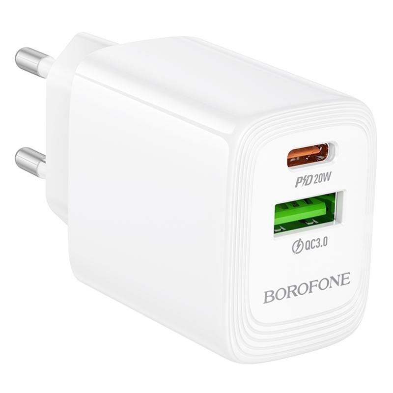 СЗУ Borofone BN27 Fuente PD20W+QC3.0 (1USB-A/1C)