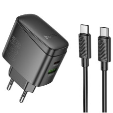 СЗУ Hoco CS63A Bright PD65W (1USB-A/1C) + кабель Type-C to Type-C