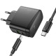 СЗУ Hoco CS63A Bright PD65W (1USB-A/1C) + кабель Type-C to Type-C