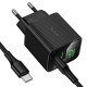 СЗУ Hoco CS83A Excellent with digital display PD20W+QC3.0 (1USB-A/1C) + кабель Type-C to Type-C