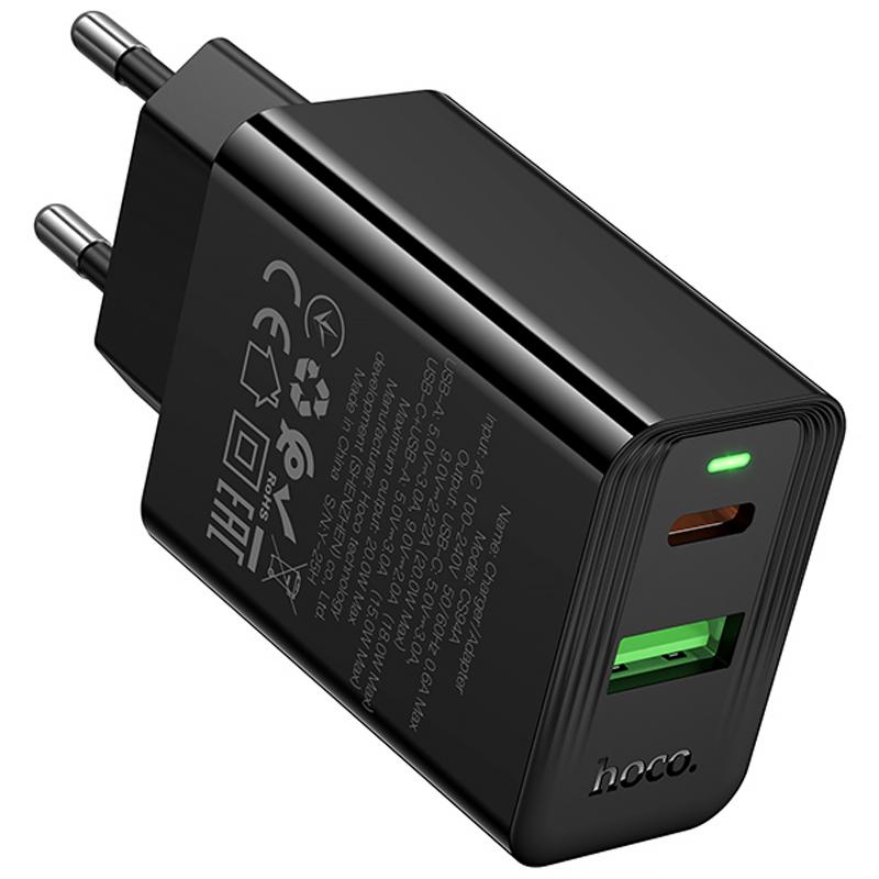 СЗУ Hoco CS94A Leader PD20W+QC3.0 (1USB-A/1C)