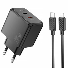 СЗУ Hoco CS16A Wish PD20W (1USB-C/1L) + кабель Type-C to Lightning