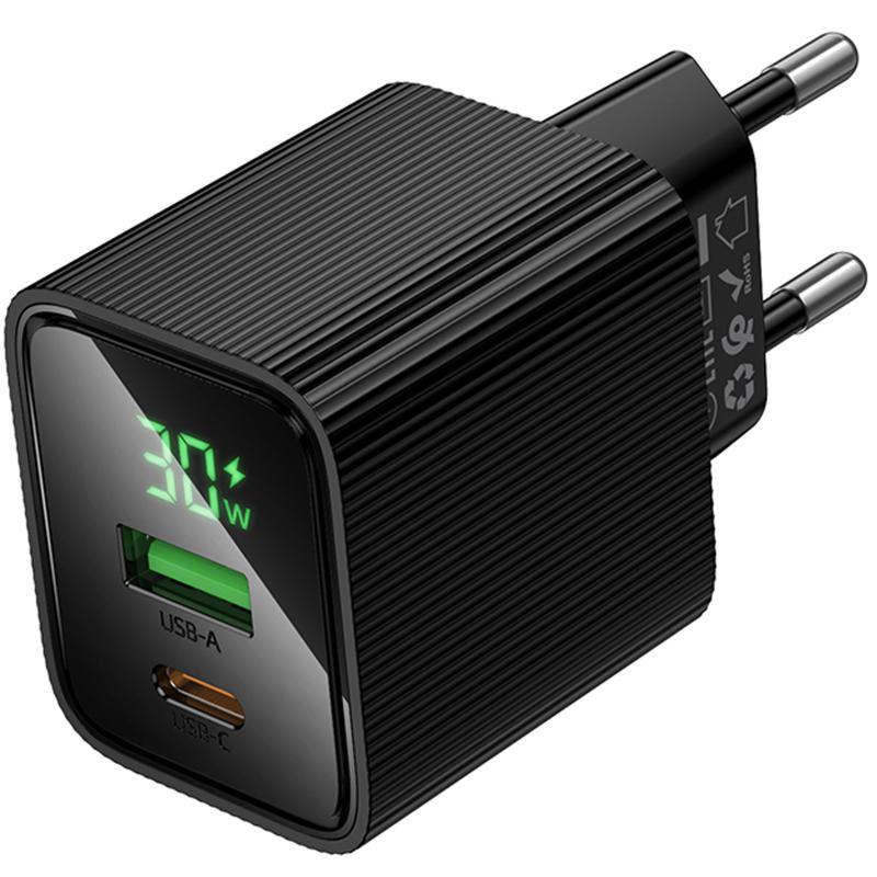 Уценка СЗУ Hoco CS84A Excellent with digital display PD30W+QC3.0 (1USB-A/1C)