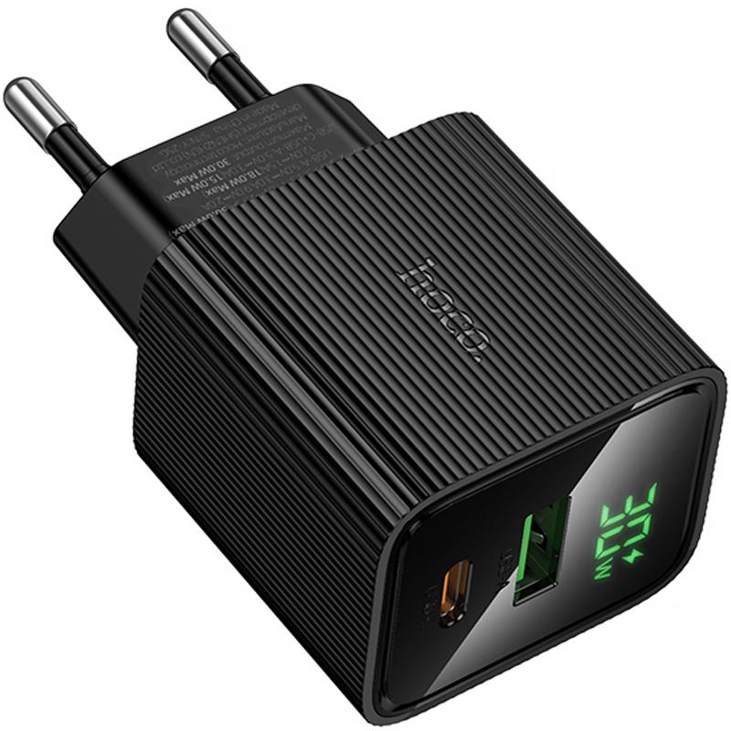 Уценка СЗУ Hoco CS84A Excellent with digital display PD30W+QC3.0 (1USB-A/1C)