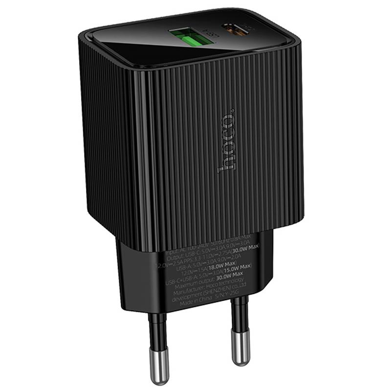 Уценка СЗУ Hoco CS84A Excellent with digital display PD30W+QC3.0 (1USB-A/1C)