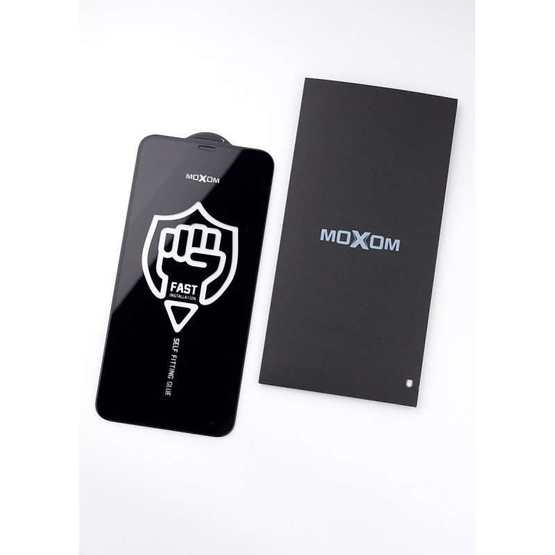 Захисне скло MOXOM FS для iPhone XS Max / iPhone 11 Pro Max чорний