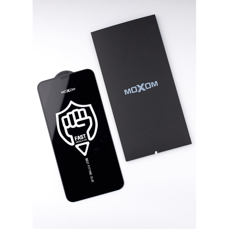 Захисне скло MOXOM FS для iPhone XS Max / iPhone 11 Pro Max чорний