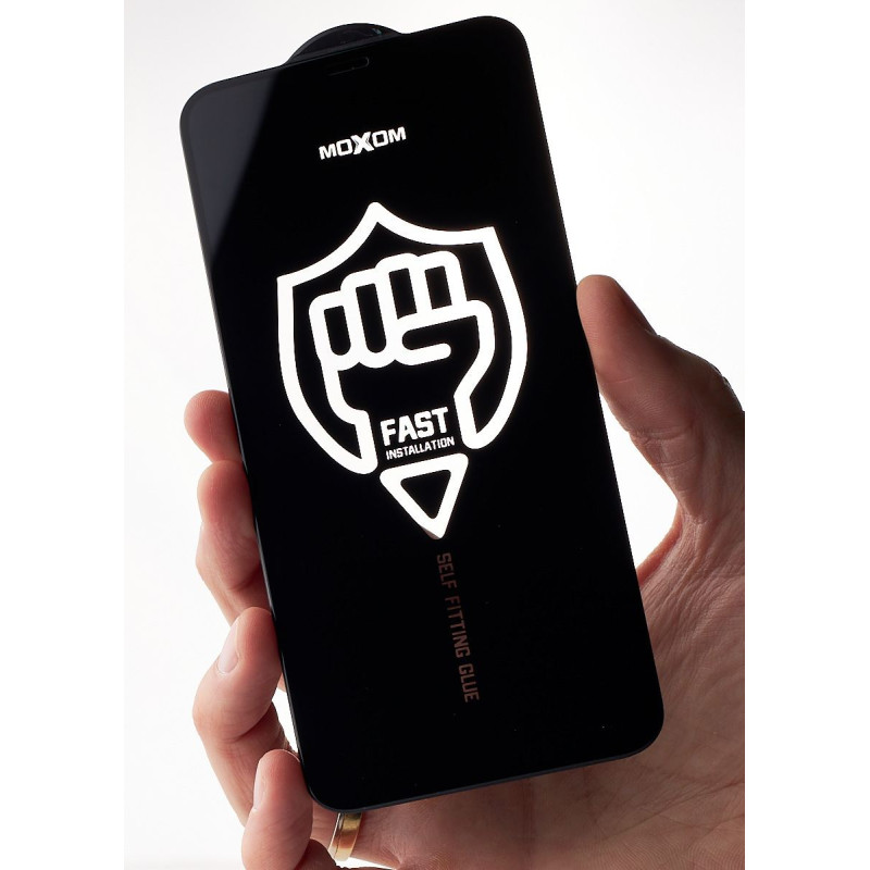 Захисне скло MOXOM FS для iPhone XS Max / iPhone 11 Pro Max чорний